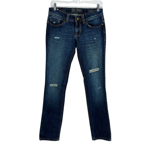 DL1961 Women's Straight Leg Jeans - Dark Blue - Picture 1 of 12